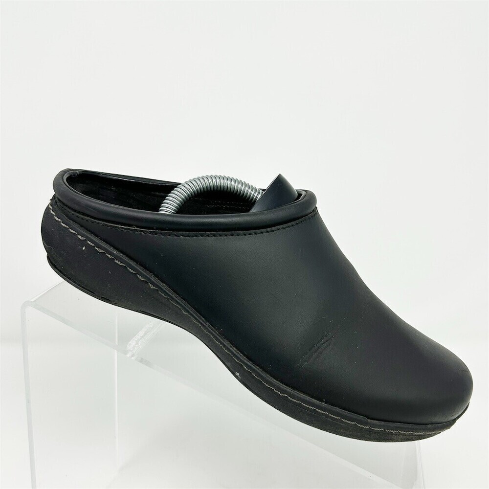 Aetrex Black Slip-On Clog Mule Shoes Comfort Work Casual Round Toe Size 7